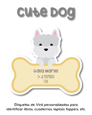 Escuela Adheribles Cute Dog