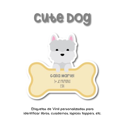 Escuela Adheribles Cute Dog