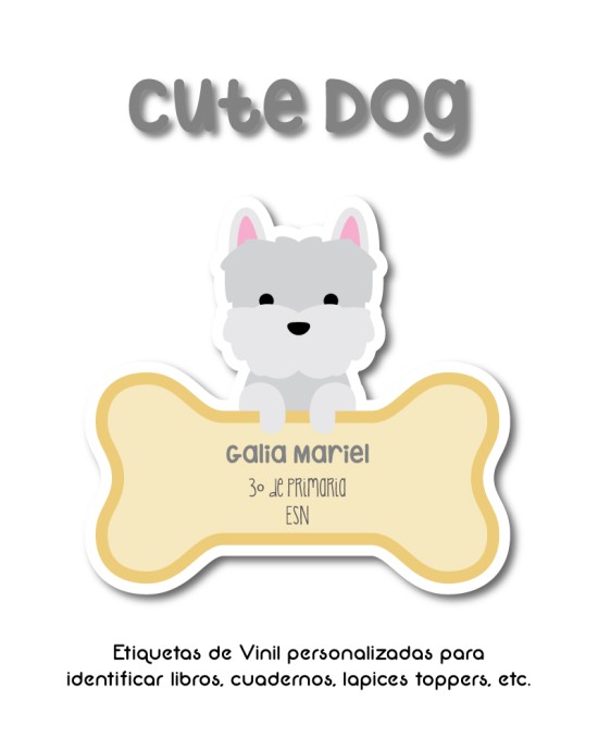 Pack Ropa y Escuela Cute Dog | Pack Ropa y Adheribles