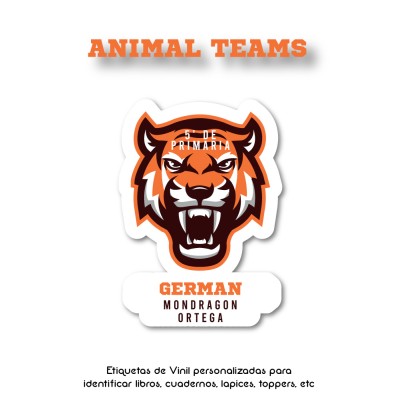 Pack Ropa y Escuela Animal Teams Pack Ropa y Escuela Animal Teams