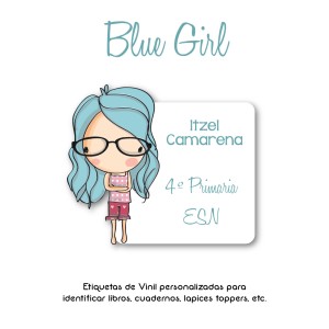Escuela Adheribles Blue Girl