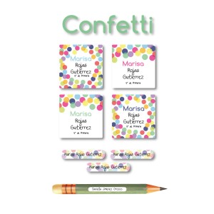 Escuela Adheribles Confetti Escuela Adheribles Confetti