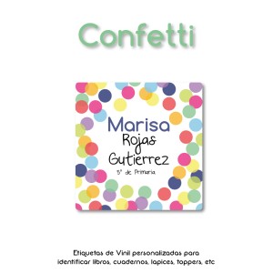 Escuela Adheribles Confetti Escuela Adheribles Confetti