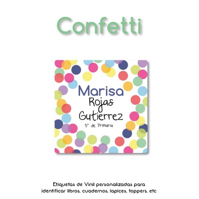Escuela Adheribles Confetti