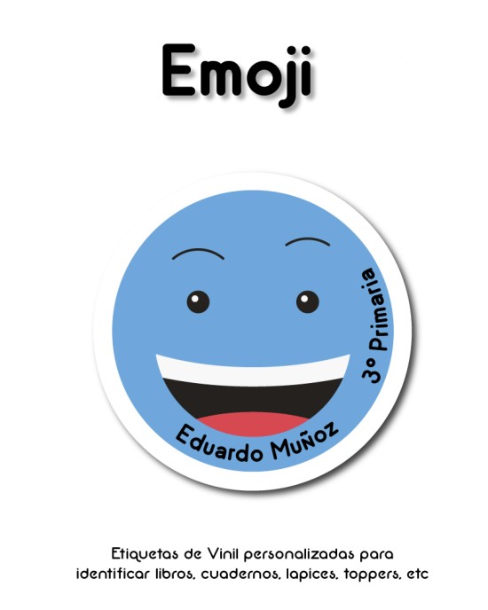 Escuela Adheribles Emoji-Etiquetas Para Escuela