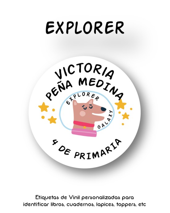 Escuela Adheribles Explorer-Etiquetas Para Escuela