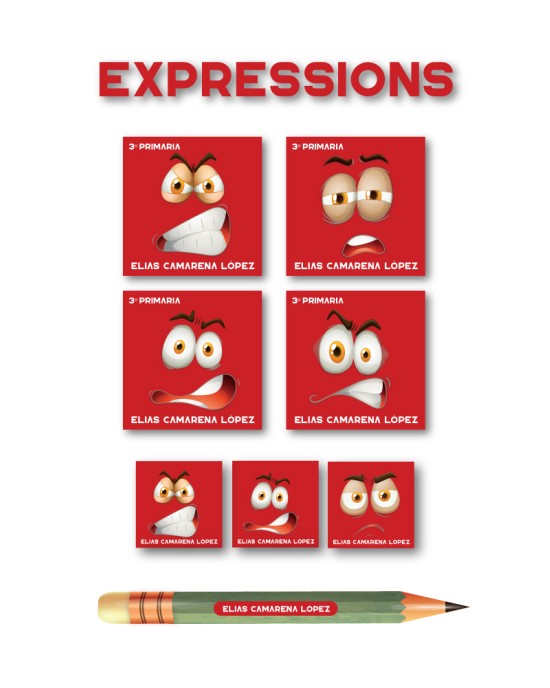 Escuela Adheribles Expressions-Etiquetas Para Escuela