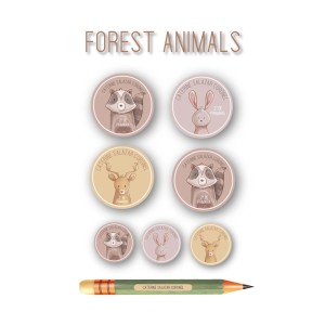Escuela Adheribles Forest Animals