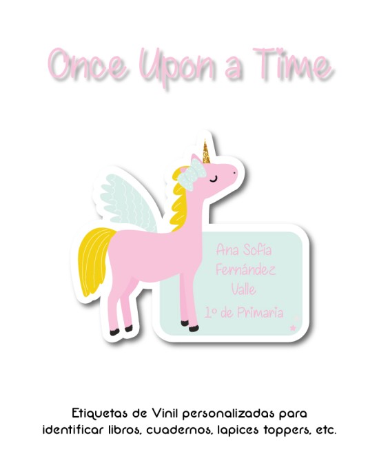 Escuela Adheribles Once Upon a Time-Etiquetas Para Escuela