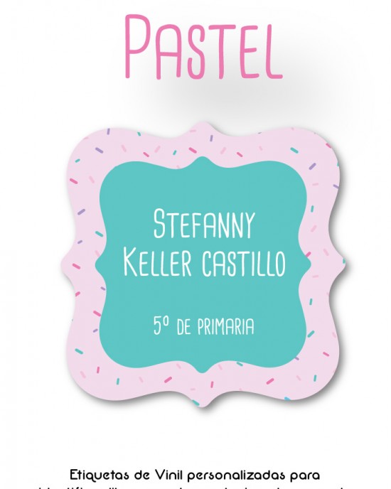 Escuela Adheribles Pastel-Etiquetas Para Escuela