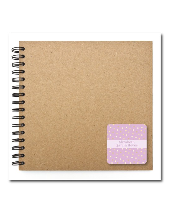Escuela Adheribles Polka Dots-Etiquetas Para Escuela