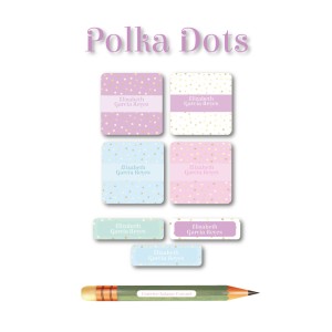 Escuela Adheribles Polka Dots