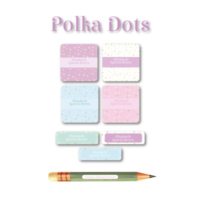 Escuela Adheribles Polka Dots Escuela Adheribles Polka Dots