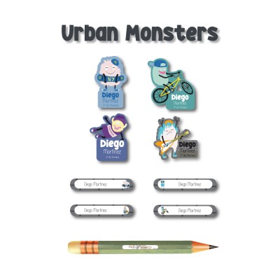 Escuela Adheribles Urban Monsters Escuela Adheribles Urban Monsters