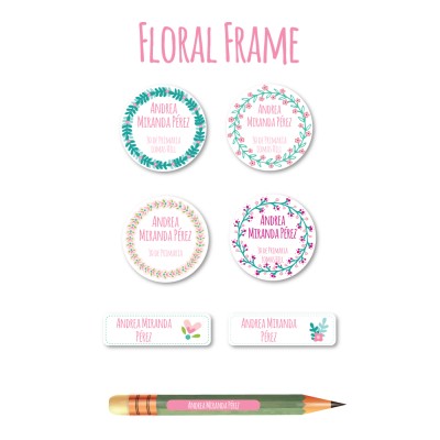 Pack Back to School Floral Frame Pack Back to School Floral Frame