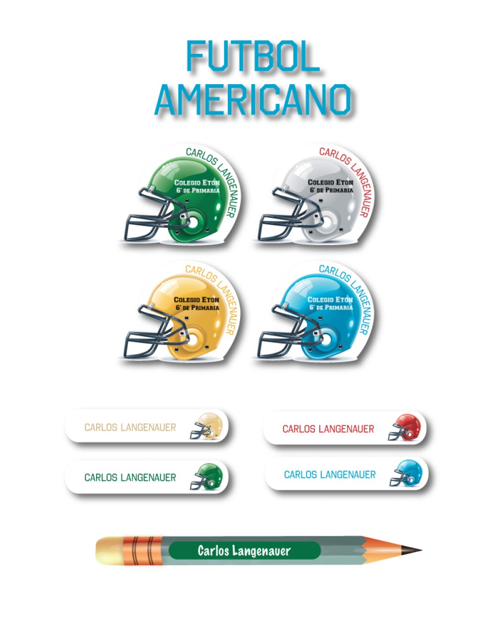 Pack Ropa y Escuela F. Americano | Pack Ropa y Adheribles