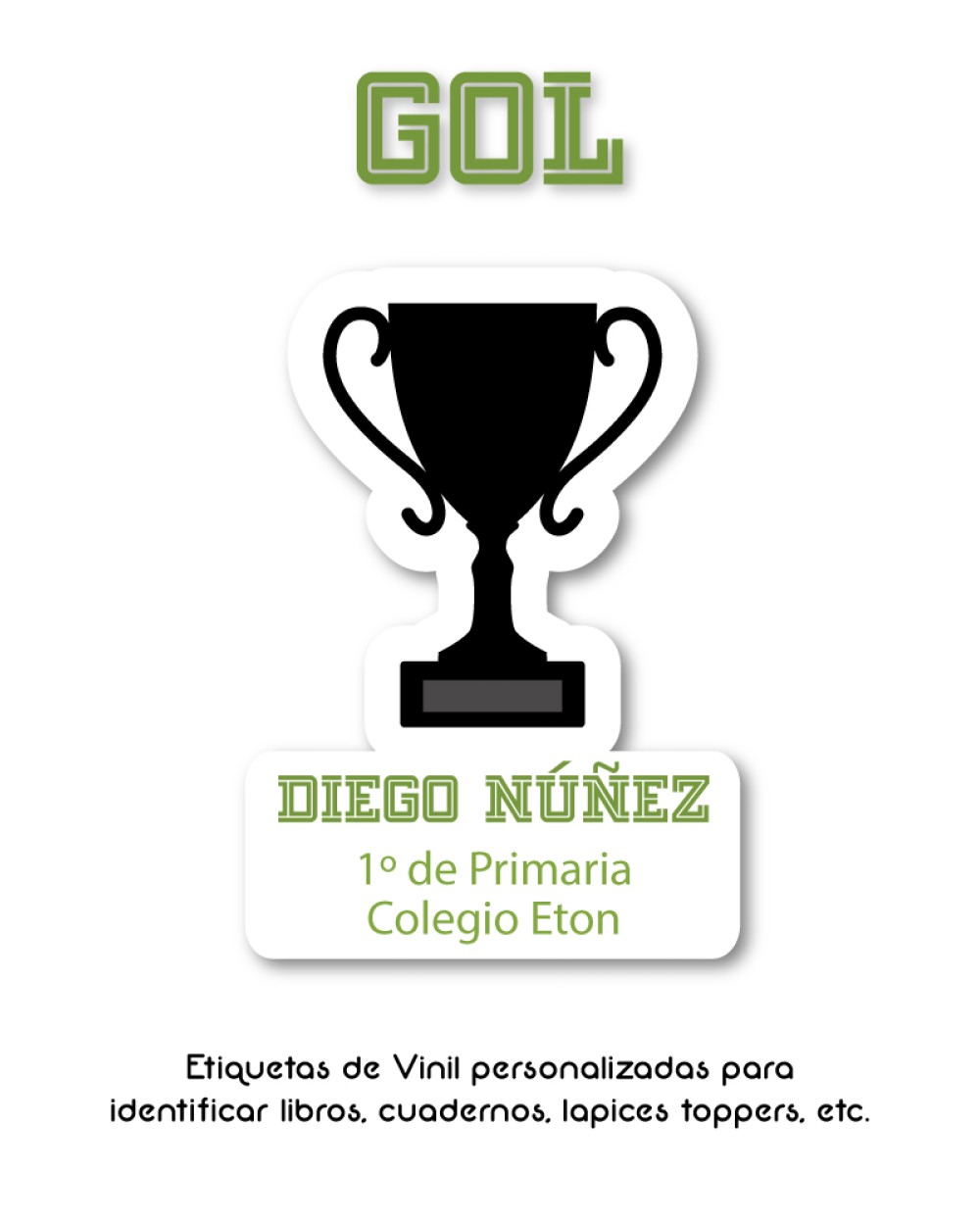 Escuela Adheribles Gol-Etiquetas Para Escuela