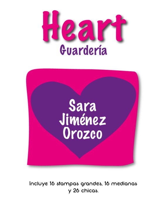 Guarderia Heart-Etiquetas Para Guarderia