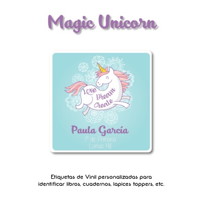 Escuela Adheribles Magic Unicorn