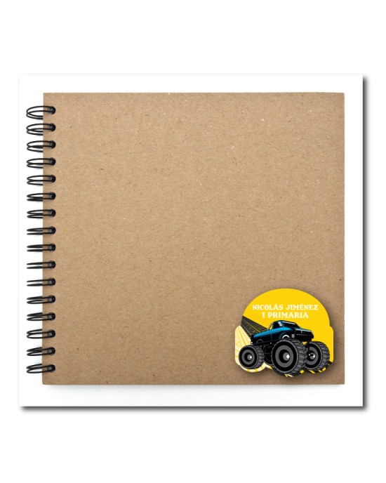 Escuela Adheribles Monster Truck-Etiquetas Para Escuela