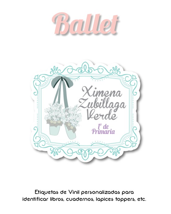 Pack Escuela y Zapatos Ballet | Pack Adheribles y Zapatos