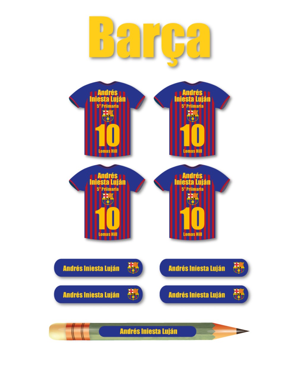 Escuela Adheribles Barça-Etiquetas Para Escuela Escuela Adheribles Barça-Etiquetas Para Escuela