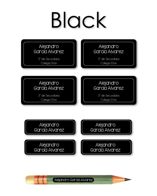 Pack Escuela y Zapatos Black | Pack Adheribles y Zapatos