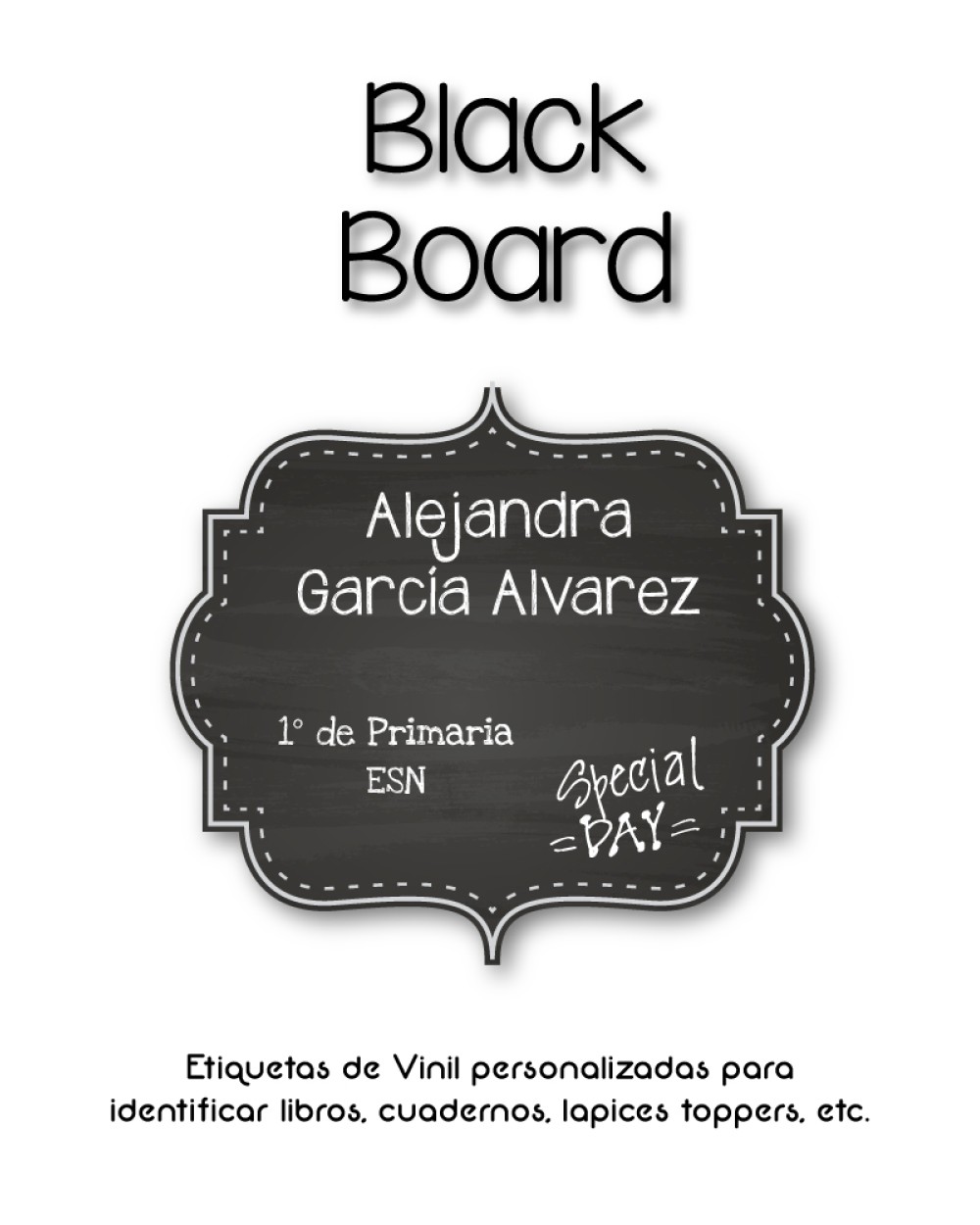 Escuela Adheribles Blackboard-Etiquetas Para Escuela