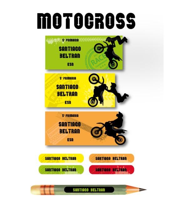 Pack Escuela y Zapatos Motocross | Pack Adheribles y Zapatos