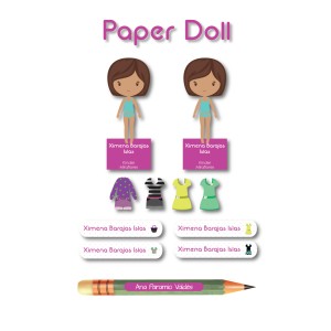 Pack Escuela y Zapatos Paper Doll