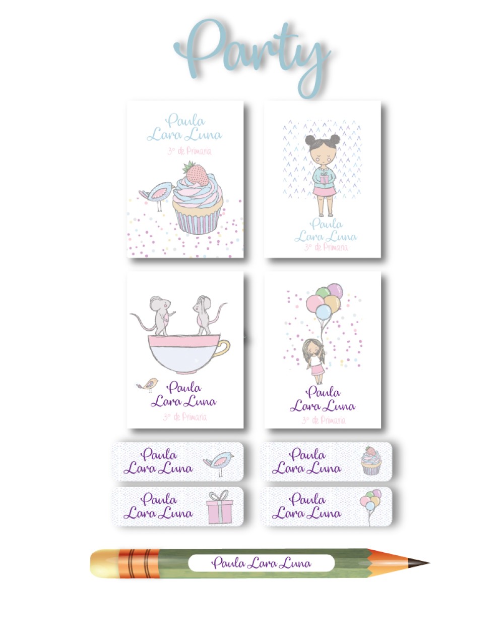 Pack Ropa y Escuela Party | Pack Ropa y Adheribles