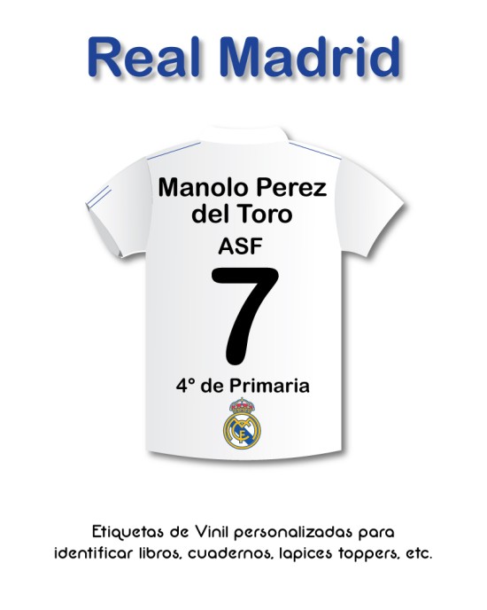 Pack Ropa y Escuela Real Madrid | Pack Ropa y Adheribles