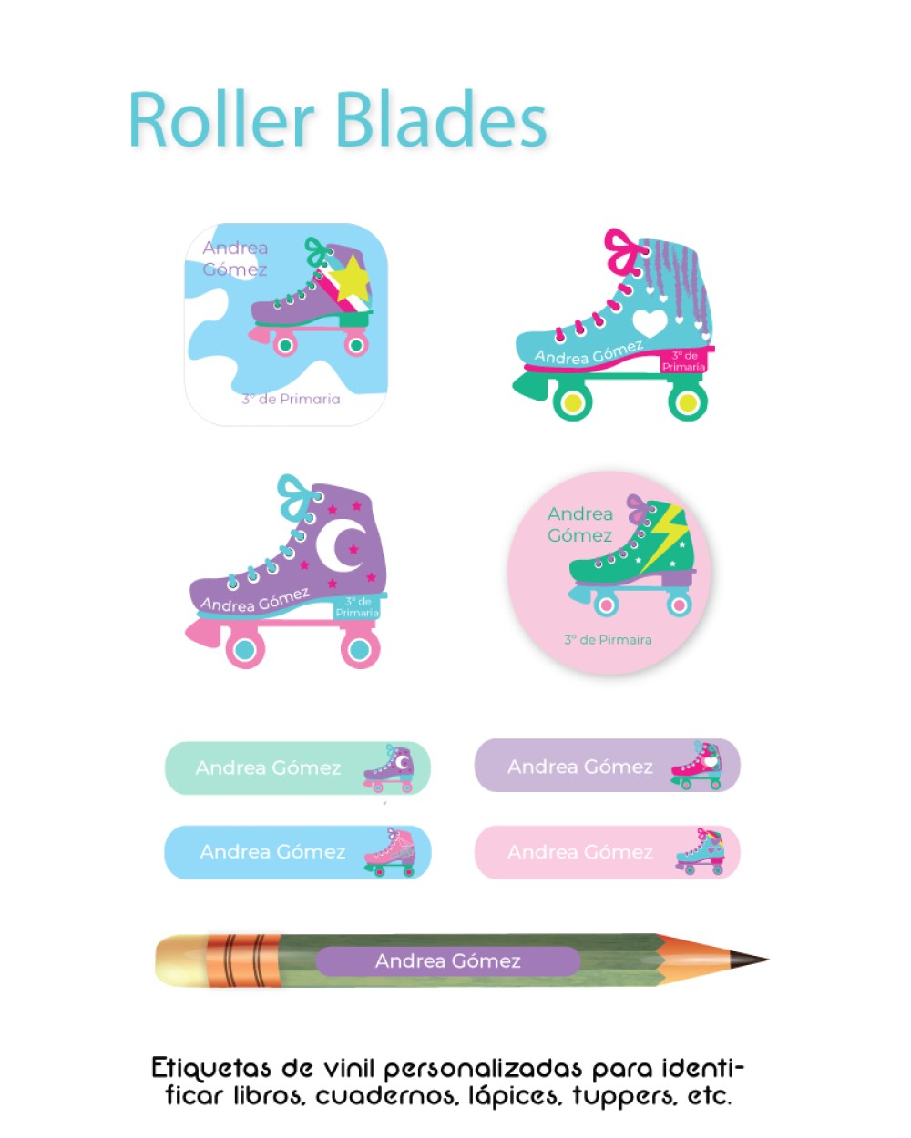 Pack Ropa y Escuela Roller Blandes | Pack Ropa y Adheribles Pack Ropa y Escuela Roller Blandes | Pack Ropa y Adheribles