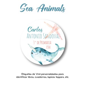 Escuela Adheribles Sea Animals