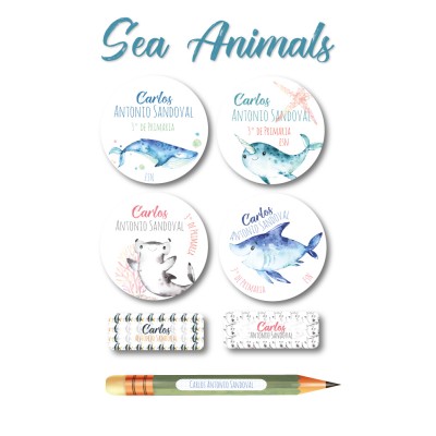 Escuela Adheribles Sea Animals