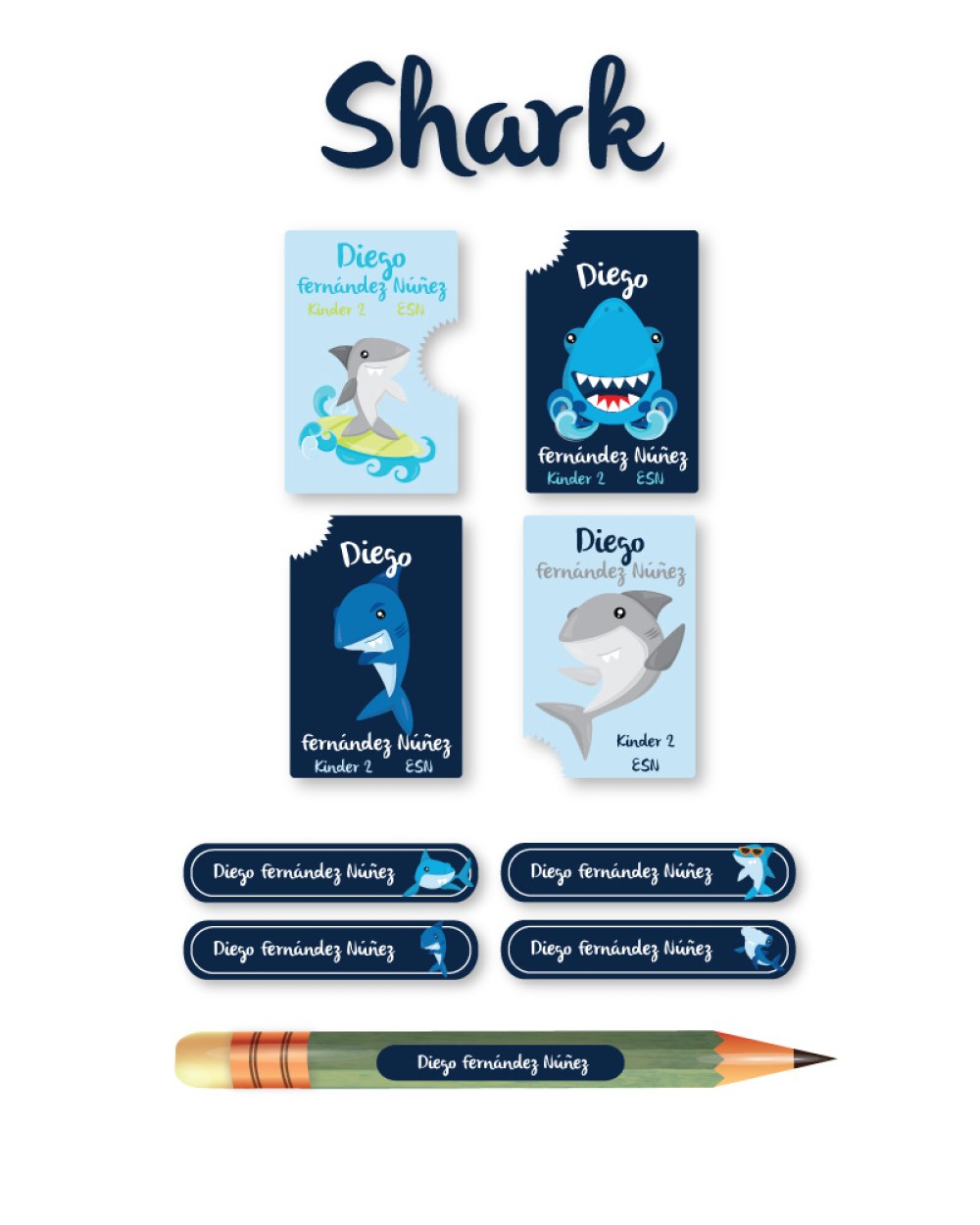Pack Escuela y Zapatos Shark | Pack Adheribles y Zapatos Pack Escuela y Zapatos Shark | Pack Adheribles y Zapatos