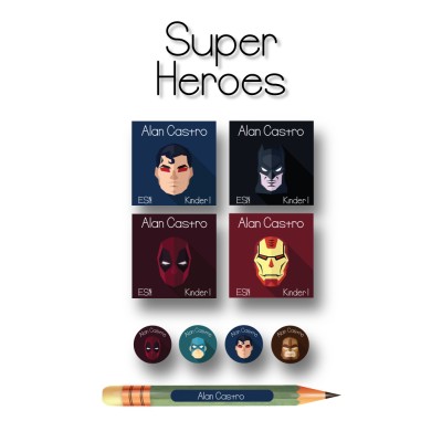 Pack Premium Ropa, Zapatos y Escuela Super Hero