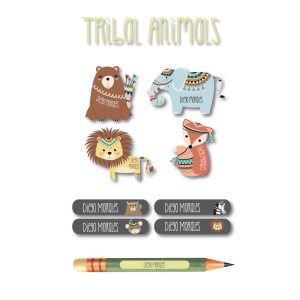 Pack Back to School Tribal Animals