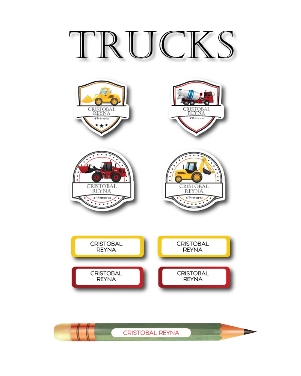 Pack Ropa y Escuela Trucks | Pack Ropa y Adheribles Pack Ropa y Escuela Trucks | Pack Ropa y Adheribles