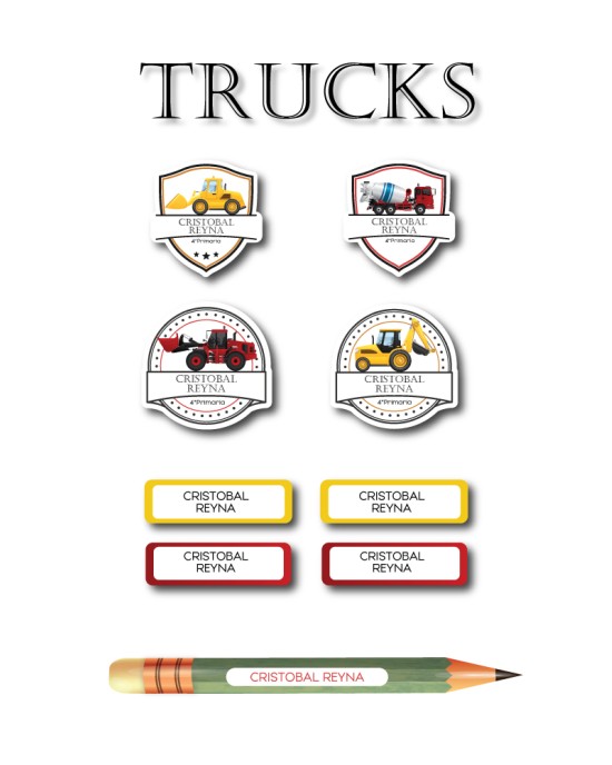 Pack Premium Ropa, Zapatos y Escuela Trucks | Pack Premium