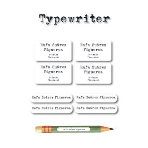 Escuela Adheribles Typewriter