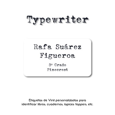Escuela Adheribles Typewriter