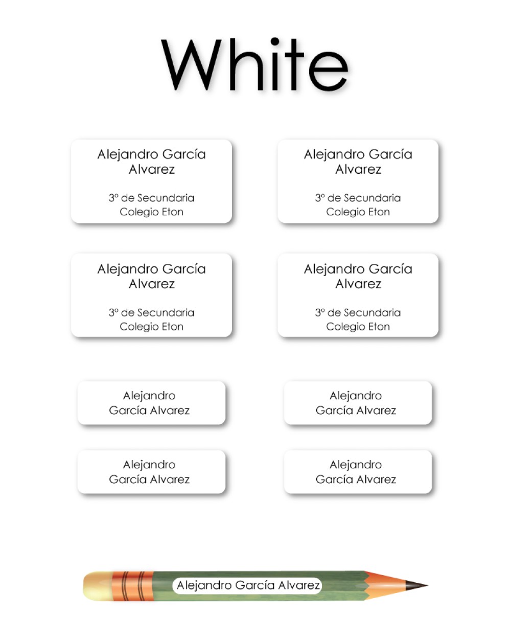 Pack Ropa y Escuela White | Pack Ropa y Adheribles Pack Ropa y Escuela White | Pack Ropa y Adheribles