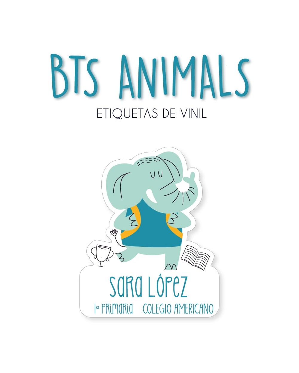Escuela Adheribles Back To School Animals-Etiquetas Para Escuela Escuela Adheribles Back To School Animals-Etiquetas Para Escuela