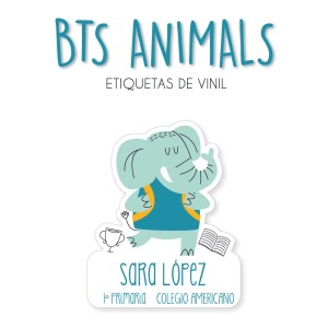 Escuela Adheribles Back To School Animals