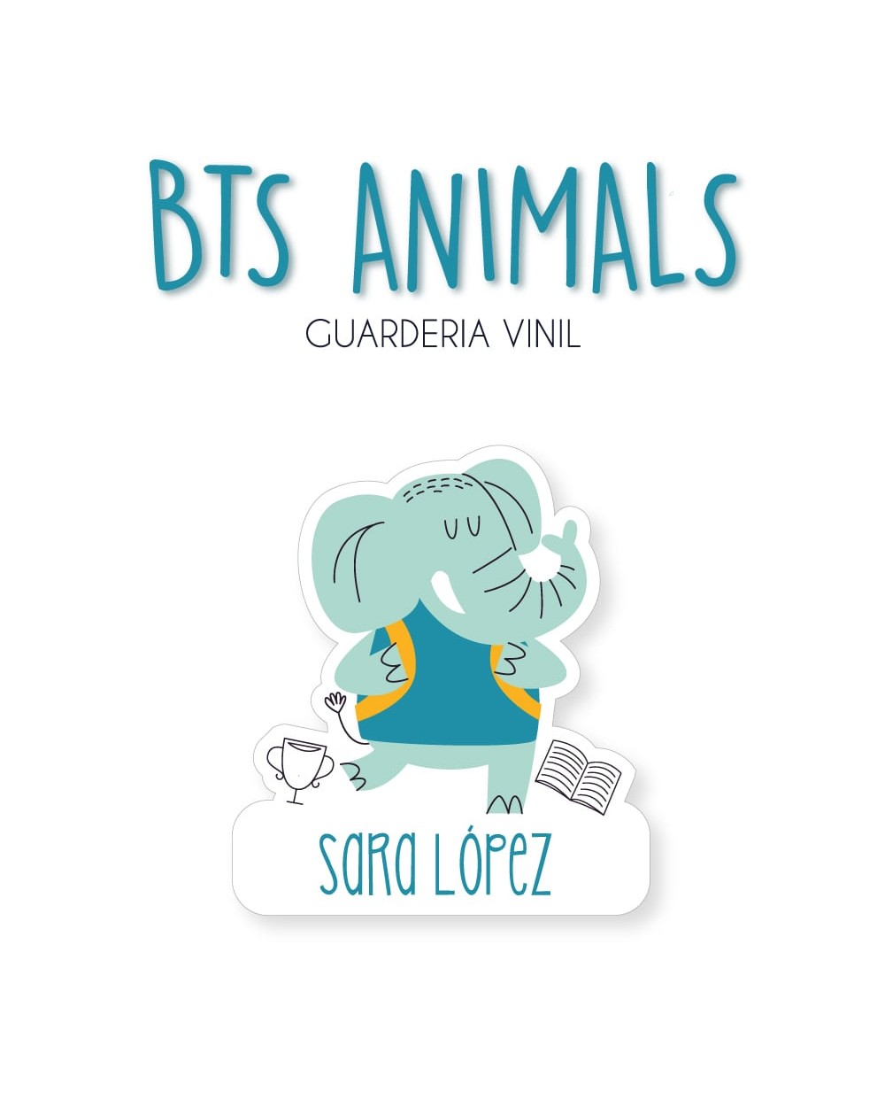 Guarderia Back to School Animals-Etiquetas Para Guarderia Guarderia Back to School Animals-Etiquetas Para Guarderia