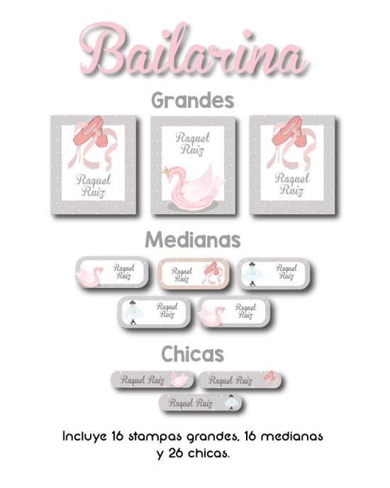 Guarderia Bailarina-Etiquetas Para Guarderia
