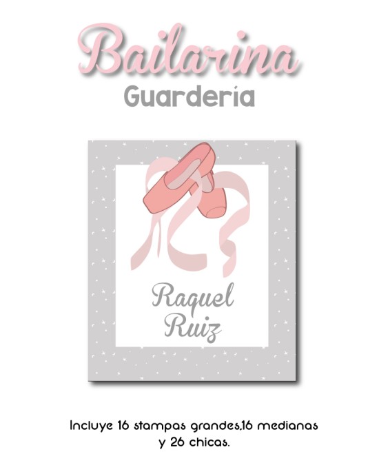 Guarderia Bailarina-Etiquetas Para Guarderia