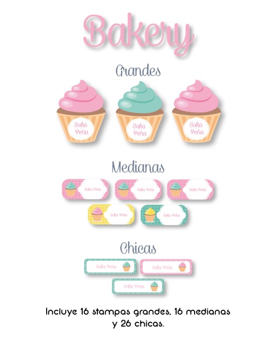 Guarderia Bakery-Etiquetas Para Guarderia