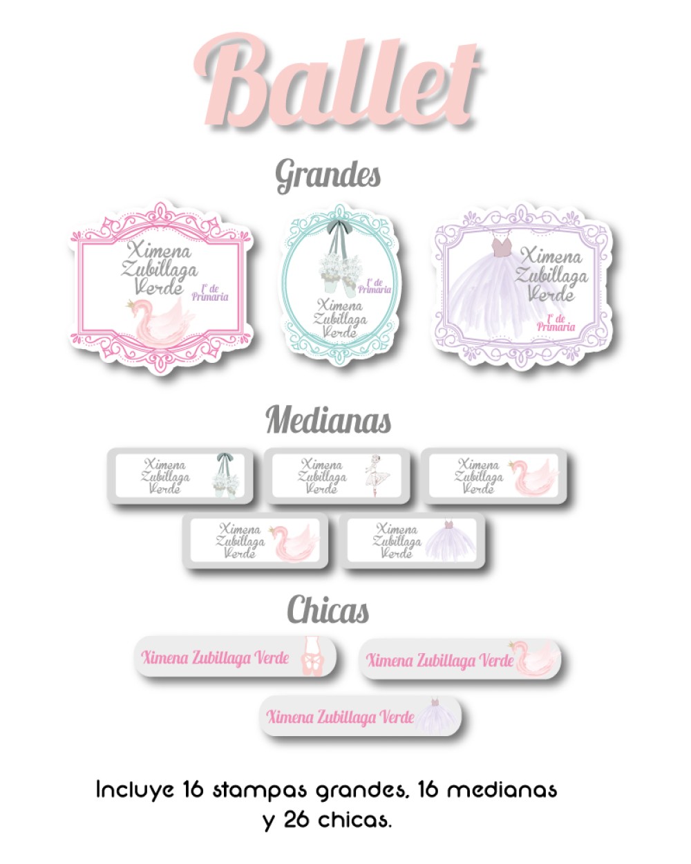 Guarderia Ballet-Etiquetas Para Guarderia